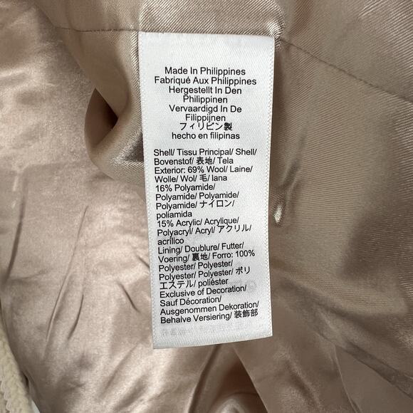 NWT J Crew Women’s Size 4 Ivory Long Lady jacket Wool Blend Tweed Boucle BM556 - Picture 14 of 16